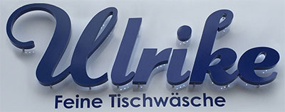 Leuchtender Schriftzug Römhild Leuchtendes 3D-Logo Römhild Lichtwerbung Römhild Leuchtreklame Römhild